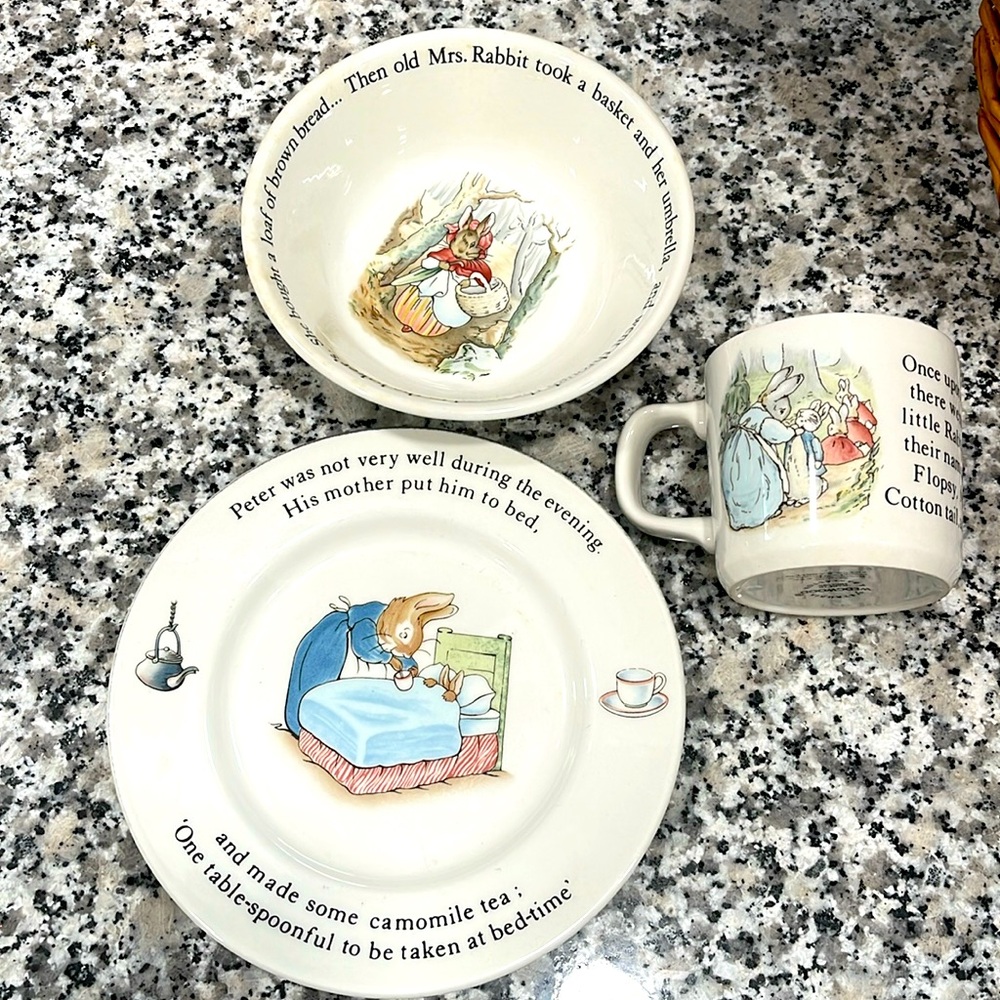 Peter Rabbit Wedgwood three piece set